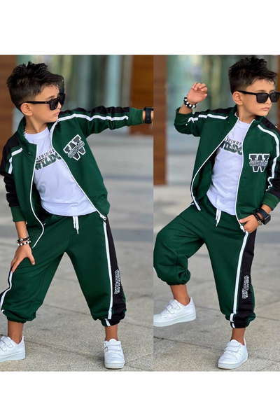 My Kids Wear Costum cu dungi Wildcats pentru băieți 3-12 ani 12099