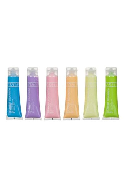 SHOPIENS Set 6 Tempera Lichida 60 ml, Culori Pastel