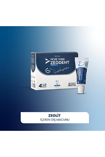 MORE THAN Zeodent Diş Macunu 4’lü Seyahat Boy (20 gr x 4)