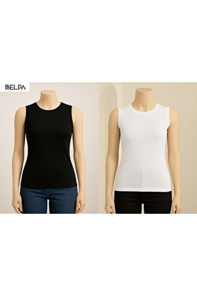 belpa Sıla Sella Sleeveless Crew Neck Bodysuit Set of 2