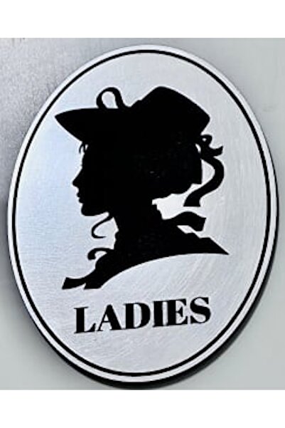 allled Silver toilet sign set