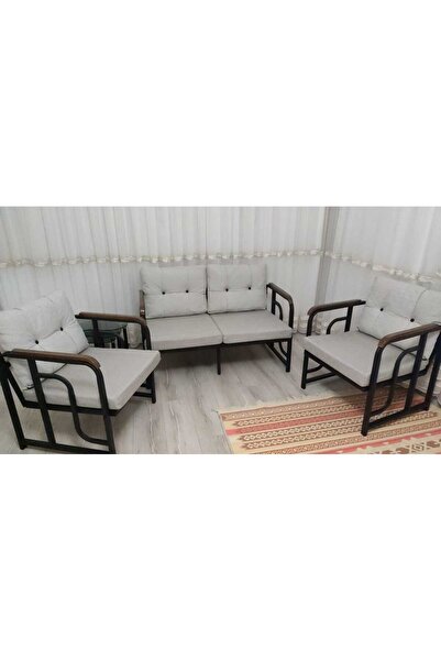 Serdemdizayn SERDEM 2-1-1- BAHÇE BALKON MOBİLYASI-KREM
