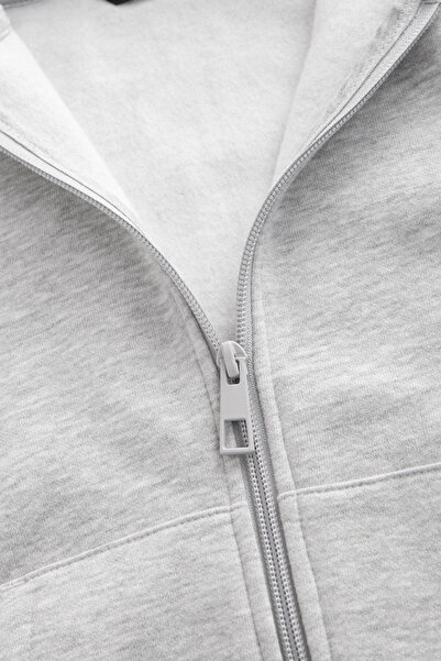 kinderos Fiúk Basic sima kapucnis pulóver cipzárral