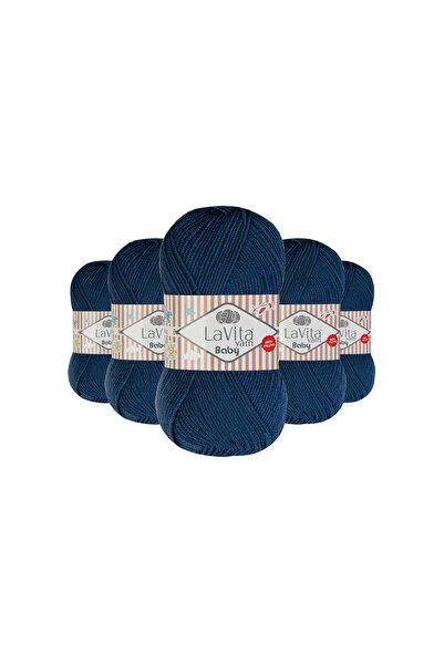 LaVita Yarn خيوط حياكة يدوية للأطفال 100% أكريليك مضادة للتكتل 500 جرام 5 قطع...
