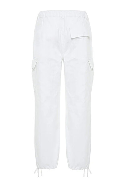 REFA COLLECTİON Men's White Cargo Pants with Pockets