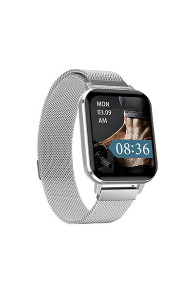 Twinkler Smartwatch TKY-DTX, Metal bracelet, Silver with ECG, Blood pressure, heart rate