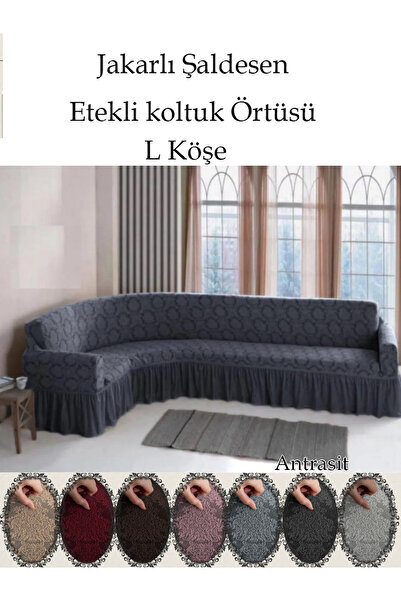 StarMall jakarli Şal desen L köşe koltuk örtüsü, Esnek koltuk kılıfı, osmanlı desen (350cm)