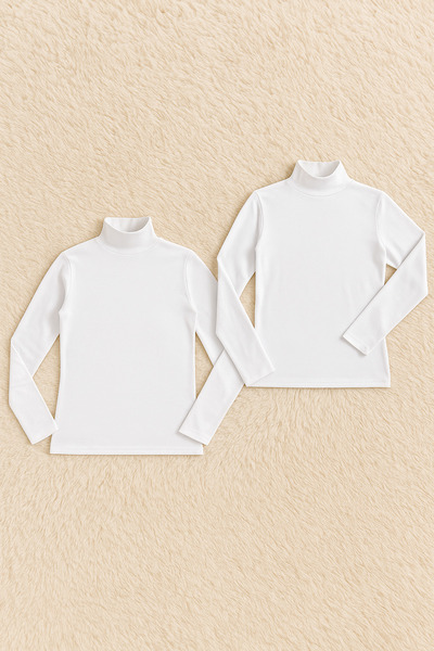 QKK Women's Cotton Lycra Long Sleeve Turtleneck Combed Cotton 2-Piece Undershirt Q6K2K2T6Ka