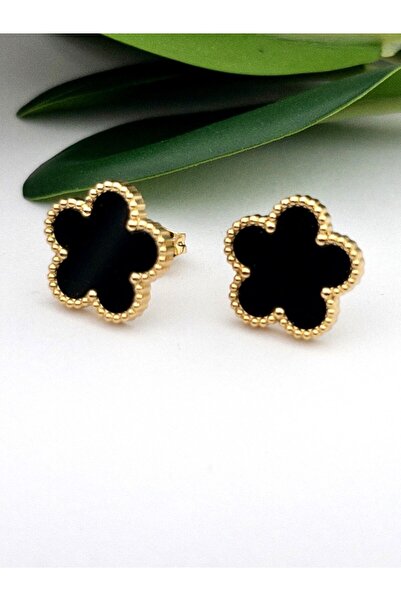 Siya Silver Non-Tarnish Steel Minimal Nail Model Clover Earrings - 1.3 cm 4 Color Options
