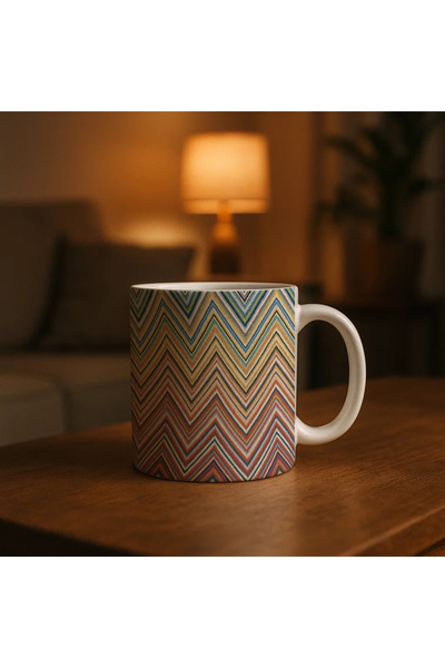 Borambalaj Soft Colored Zigzag Patterned Mug