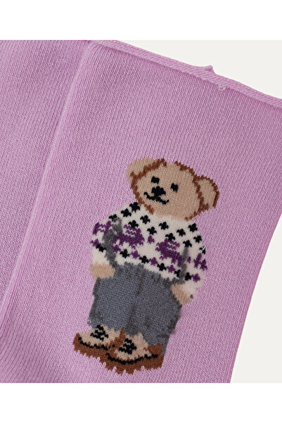 Katia&Bony Children's Teddy Patterned Elastic Modal Socks