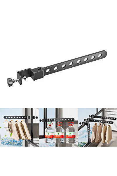 Microcase Portatif Ayarlanabilir Başlıklı Metal Elbise Askılıgı Kurutmalık Si...