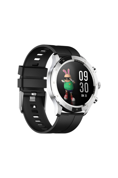 XK Fitness Smartwatch QY05 with Health Functions, Workout, Calories, Silicone, Silver