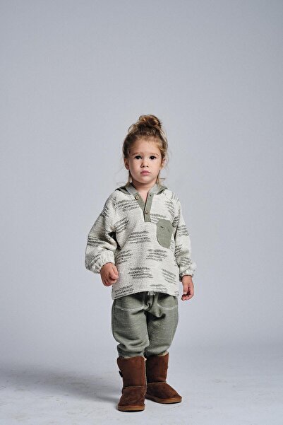 MiaBaby طقم مكون من قطعتين بغطاء للرأس بنمط عرقي للجنسين