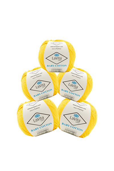 LaVita Yarn خيوط قطنية للأطفال للحياكة اليدوية والأميجورومي 40% أكريليك 60% ق...