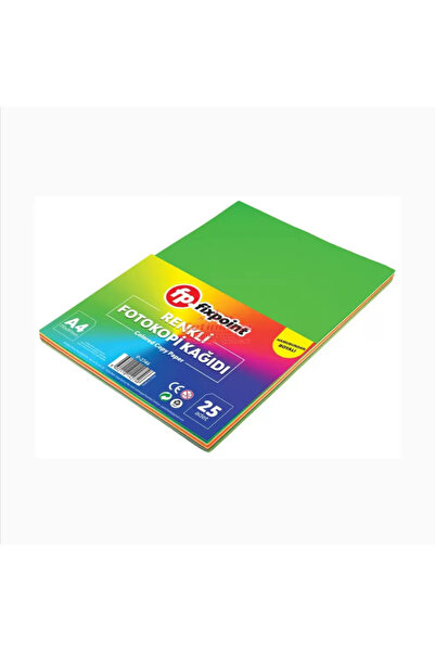 FixPoint 25 قطعة من ورق النسخ الملون مقاس A4 بخمسة ألوان