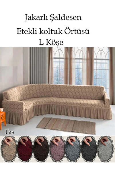 StarMall jakarli Şal desen L köşe koltuk örtüsü, Esnek koltuk kılıfı, osmanlı...