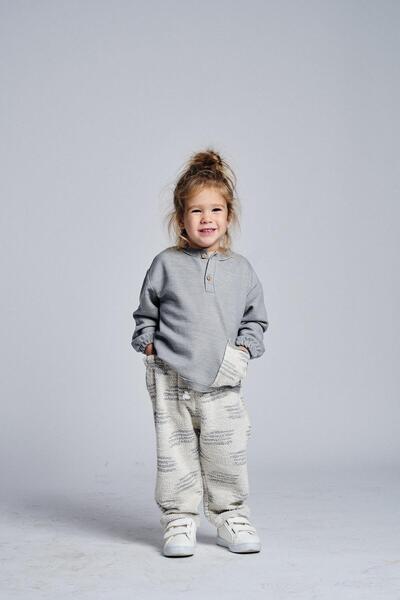 MiaBaby طقم مكون من قطعتين بأزرار بنمط عرقي للجنسين