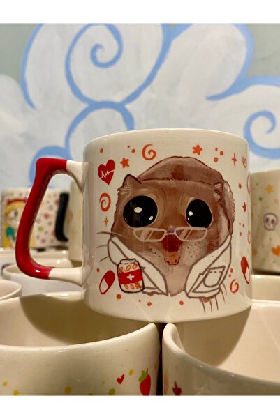 Öz Kupa Sad Sad Hamster Occupation: Pharmacist Mug Cup Cup