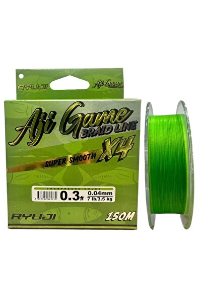 RYUJI Aji Game 4x 150 mt 0.04mm İp Misina Chartreuse