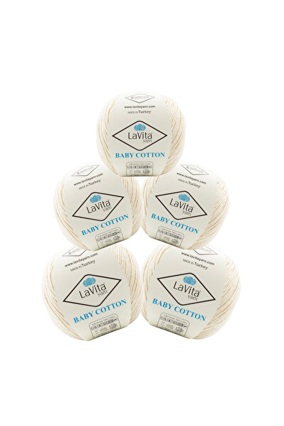 LaVita Yarn خيوط قطنية للأطفال للحياكة اليدوية والأميجورومي 40% أكريليك 60% ق...