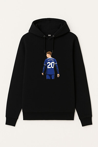 MODA Jucătorul de fotbal Cole Palmer cu imprimeu Hanorac pentru băieți negru ...