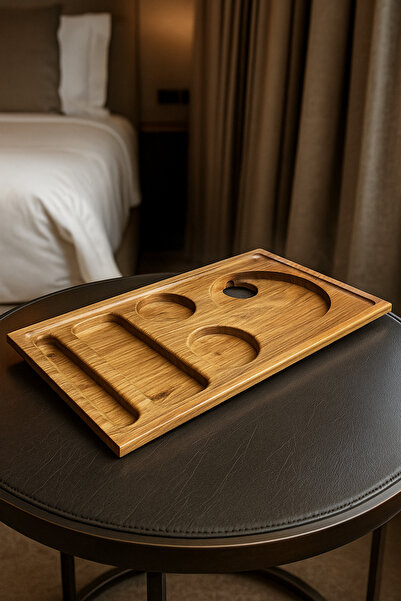 Efesteel Hotel Catering Tray – Walnut Wood