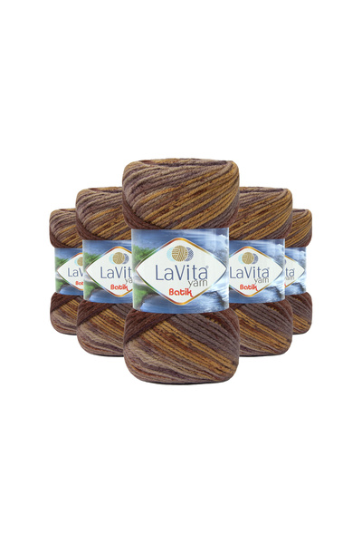 LaVita Yarn Batik El Örgü İpi %100 Akrilik 500gr 5 ADET (DG20 PİYAN)