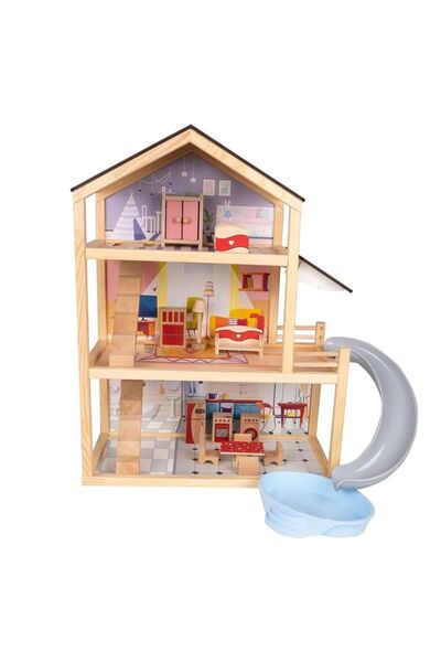 Toysilla Ahşap Kaydıraklı Oyun Evi - T2015