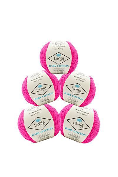 LaVita Yarn خيوط قطنية للأطفال للحياكة اليدوية والأميجورومي 40% أكريليك 60% ق...