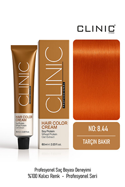 CLINIC PYROO No: 8.44 Saç Boyası – Hair Color Cream 60 ml - Tarçın Bakır