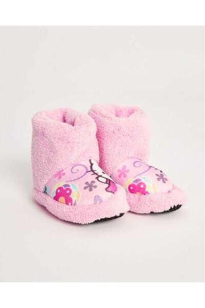 Chirpy Children's Winter 2 + 1 Gift Set Non-Slip Sole Figured Home Boots Slippers