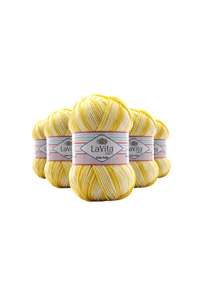 LaVita Yarn خيط تريكو يدوي متعدد الألوان من بيبي باتيك 100% أكريليك 500 جرام ...