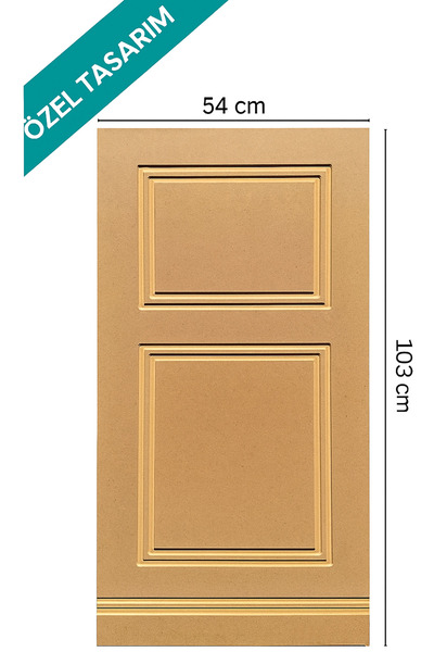 DOGGA PROFILE-PANEL İskandinav Duvar Paneli Mdf Cnc İşlemeli Dekoratif Boyanabilir Duvar Paneli Duvar Çıtası(54x103)
