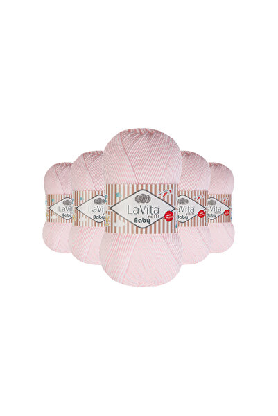 LaVita Yarn Прежда за плетене на бебешки дрехи 100% акрил, против пилинг, 500...