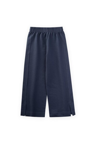 Cigit Wide Cut Trousers 4-12 Years Old Navy Blue
