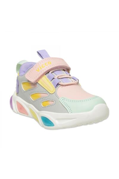 Vicco 346.B25K.227 Lamb Bebe Lighted Phylon Silver Children's Sports Shoes