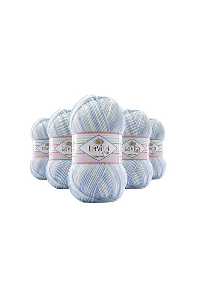 LaVita Yarn Baby Batik Fir tricotat manual multicolor 100% acrilic 500gr 5 BU...