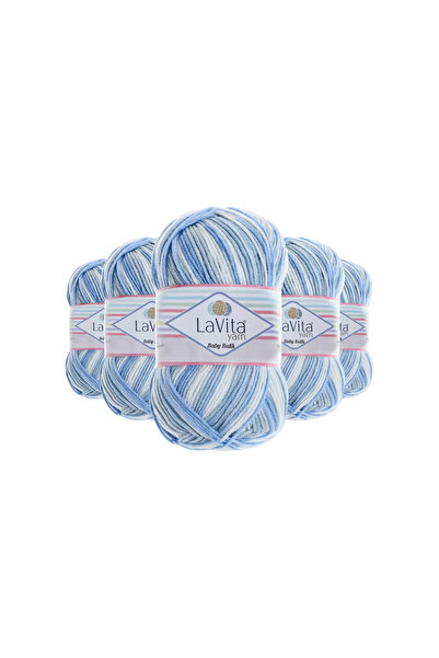 LaVita Yarn Ață de tricotat manuală multicoloră Baby Batik 100% acrilic 500gr...