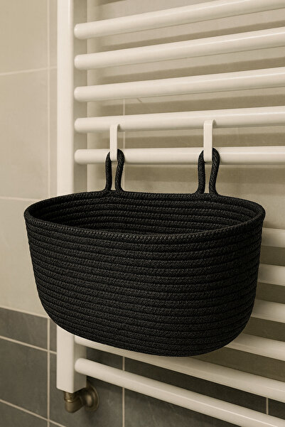MaVaux Διακοσμητικό καλάθι μπάνιου με κρεμάστρα – 18×40×16 εκ. – Αποθήκευση κ...