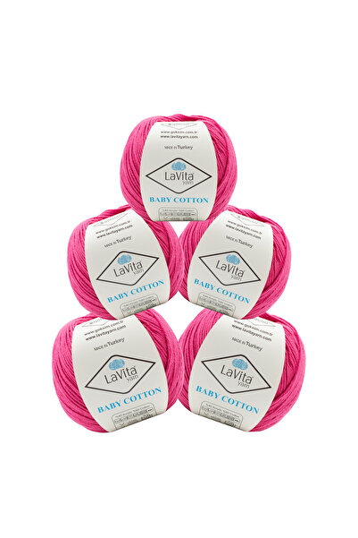 LaVita Yarn خيوط قطنية للأطفال للحياكة اليدوية والأميجورومي 40% أكريليك 60% ق...