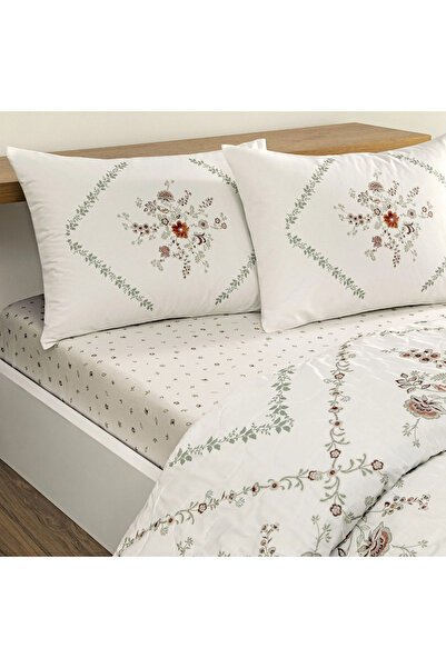 Taç Double Size Cotton All Seasons Complete Set Elira White