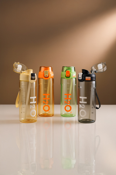 Fhilli H2O Tritan Water Bottle 750 ml Bpa-Free, Shock-Resistant, Leak-Proof Lid Water Bottle