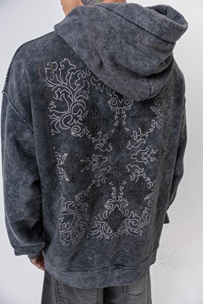 Respire Ανδρικό μπλουζάκι με κουκούλα με στάμπα 10, με κουκούλα, μαύρο