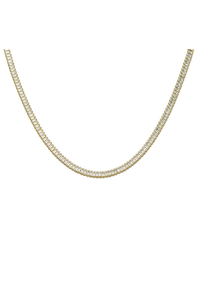 ElectraStore Tennis Necklace Gold Shine