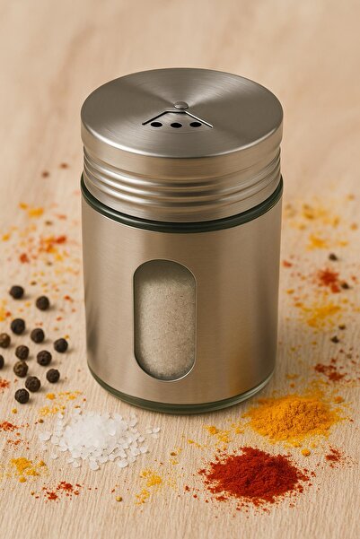 Depa Metal Salt Shaker Pepper Shaker Seasoning Container 200 ml Gray