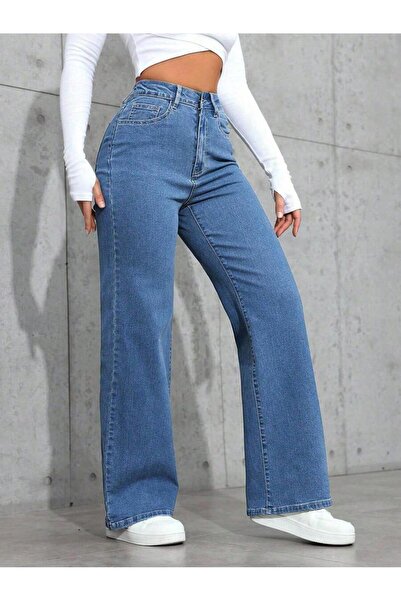 Wkm Denim Women's Baggy Fit Denim Jean Washable Pants