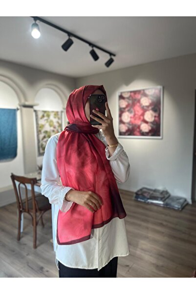 Merwiss Bella Desen Soft Şal - Bordo