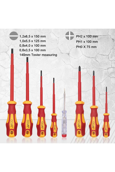 OEM Insulated screwdriver and cutting pliers kit - 11-piece set