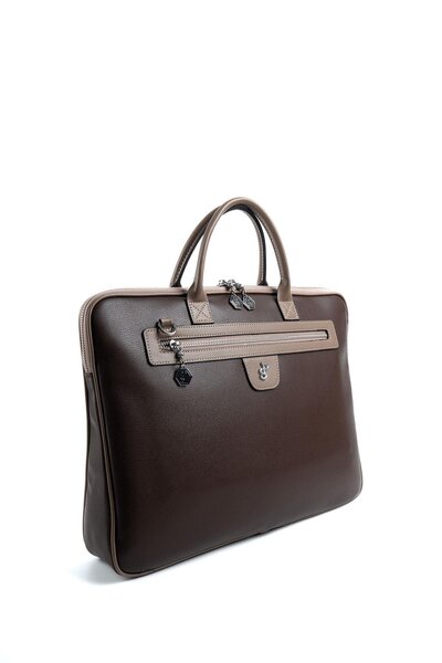 Silver Polo Silver & Polo Brown - Mink Sp1175 Women's Laptop & Briefcase